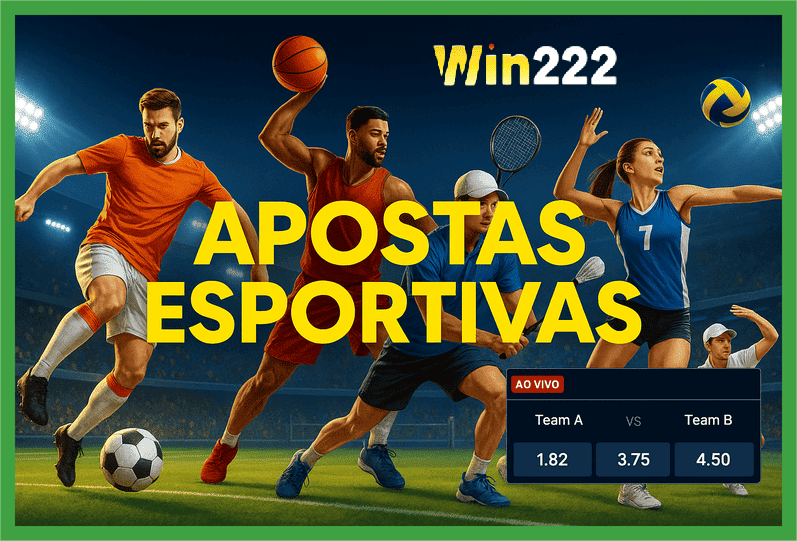 Apostas esportivas no cassino online 222WIN