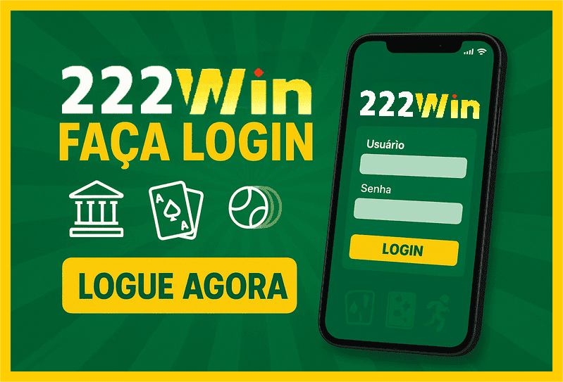 Imagem destacando login seguro na 222WIN para novos usuários